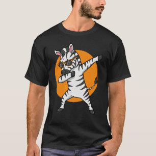 Cool Zebra Dabbing with Sunglasses T-Shirt
