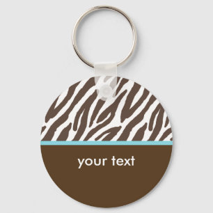 Cool Zebra Pattern Keychain
