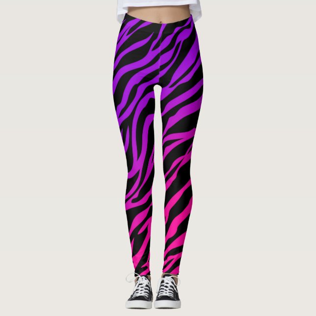 Cool Zebra Print Leggings (Front)
