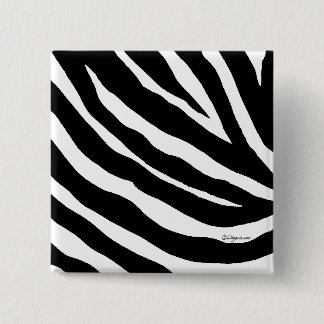 Cool Zebra Stripes Square Pin