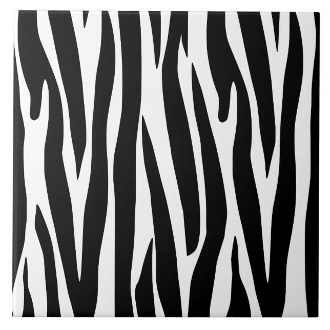 cool zebra tiled pattern animal print tile (Front)