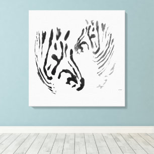Cool Zebra Wildlife Art Custom Colour Canvas Print