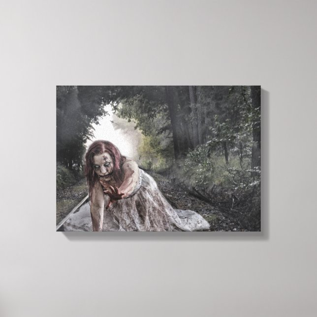 Cool Zombie Girl Canvas Print (Front)