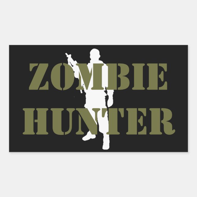 Cool ZOMBIE HUNTER Sticker (Front)