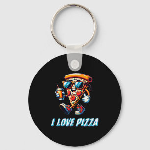 Cool Zza Slice Funny Food Lovers Kids Men And Wome Keychain