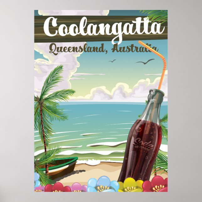 Coolangatta Australia vintage travel poster (Front)