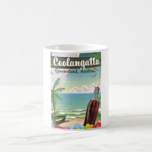 Coolangatta Australia vintage travel poster Magic Mug