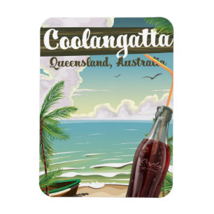 Coolangatta Australia vintage travel poster Magnet