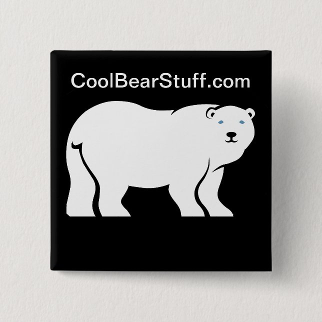 CoolBearStuff.com 2 Inch Square Button (Front)