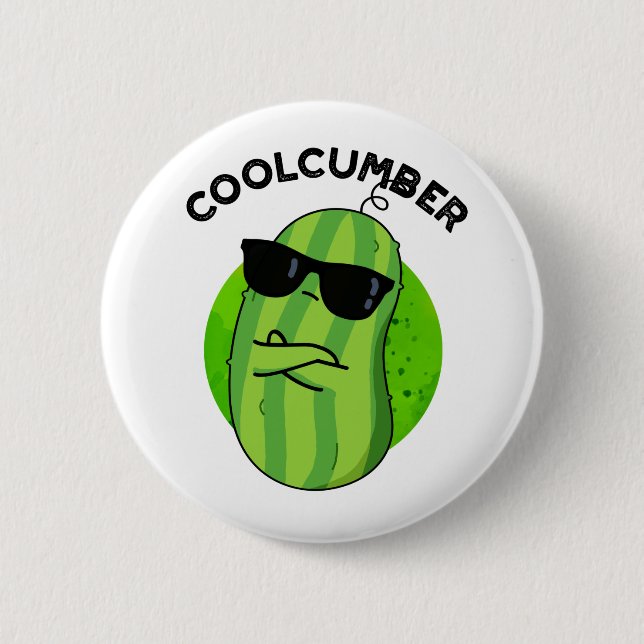 Coolcumber Funny Veggie Cucumber Pun  2 Inch Round Button (Front)