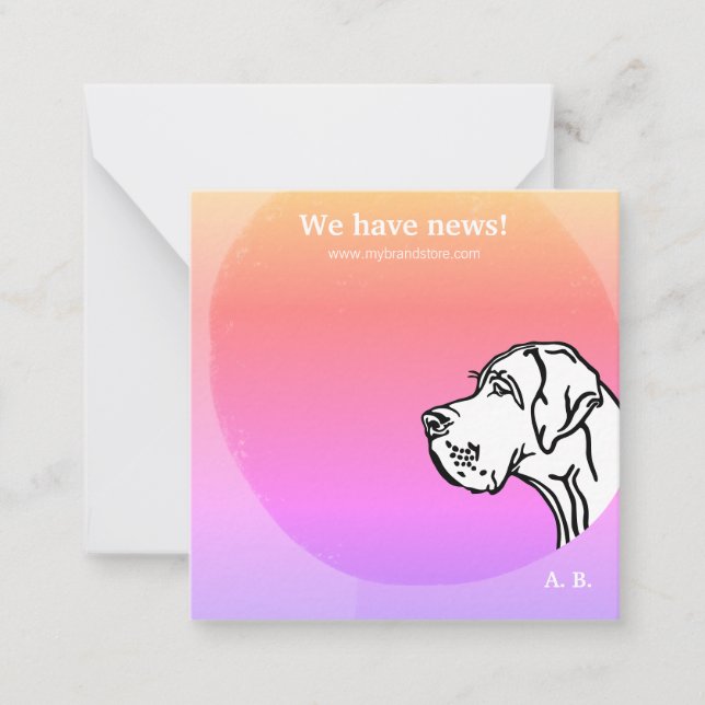 coole grün lila GRAPHIC DESIGN Note Card (Front)