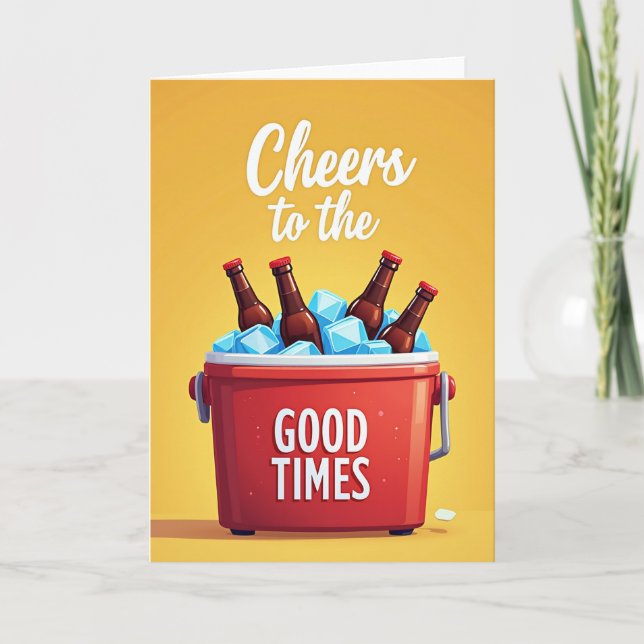 Cooler Party Birthday Card (Front)