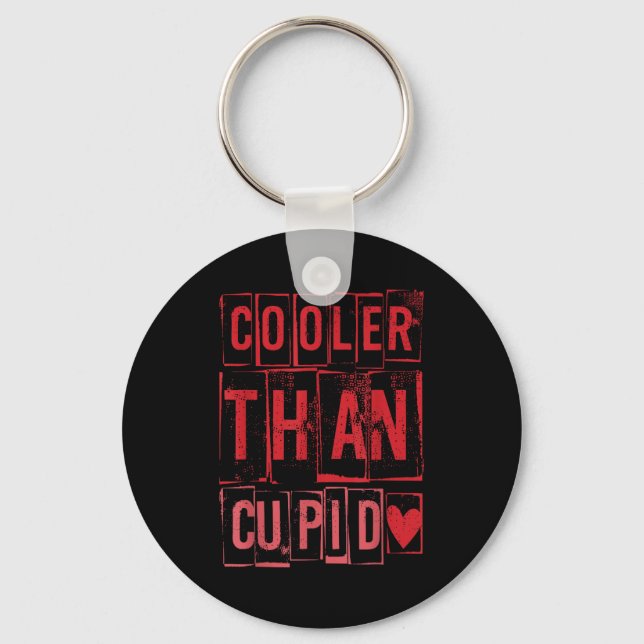 Cooler Than Cud Cute Valentine's Day Kids Boys Gir Keychain (Front)