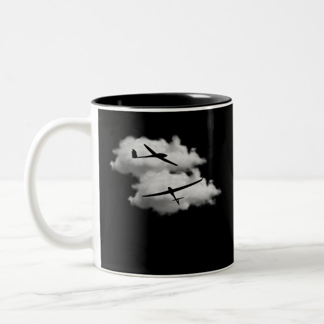 Cooles Sailplane Sailfly Gift Two-Tone Coffee Mug (Left)