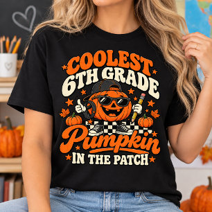 Coolest 6th Grade Pumpkin in the Patch Fall Autumn T-Shirt