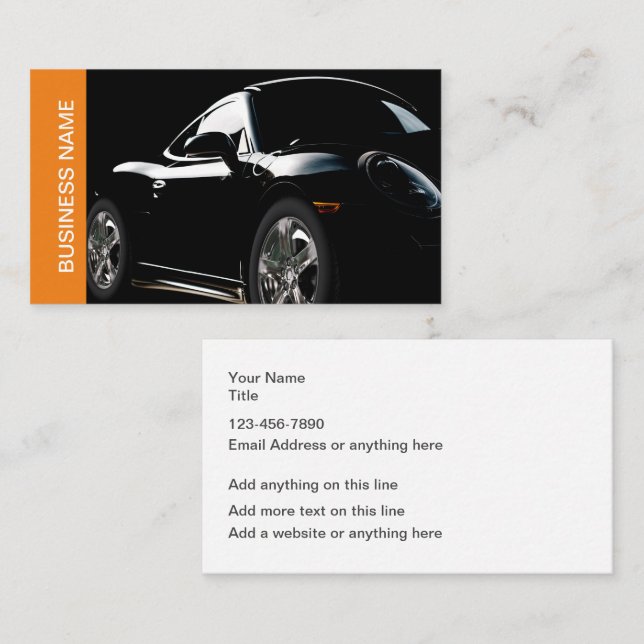 Coolest Automotive Business Cards Template (Front/Back)