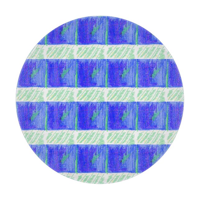 Coolest Blue Nautical Abstract  Cutting Board (Front)