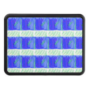 Coolest Blue Nautical  Abstract  Trailer Hitch Cover