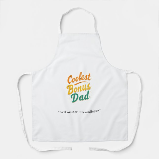 Coolest Bonus Dad Apron – Awesome Dad Gift  (Front)