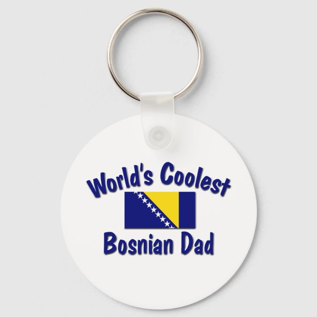 Coolest Bosnian Dad Keychain (Front)
