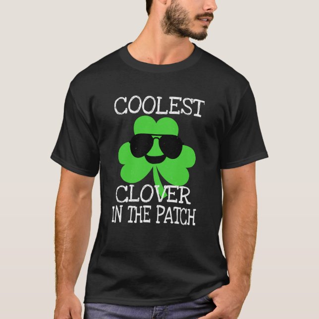 Coolest C In The Patch St Patricks Day Kids Boys G T-Shirt (Front)