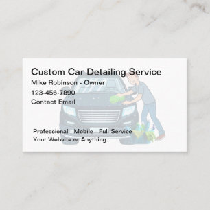 Coolest Car Wash Detailing Theme Business Cards