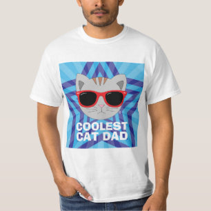 COOLEST CAT DAD Sunglasses cat T-Shirt