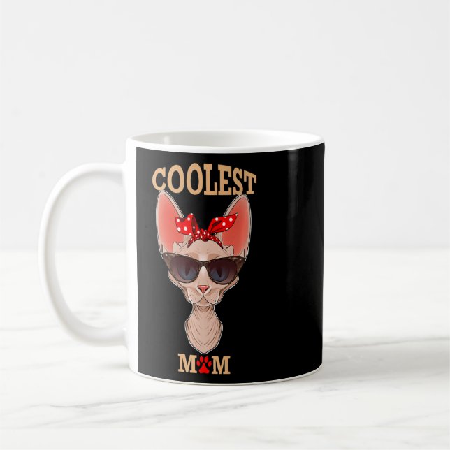 Coolest Cat Mom I Sphynx Cat Mom I Sphynx Cat  Coffee Mug (Left)
