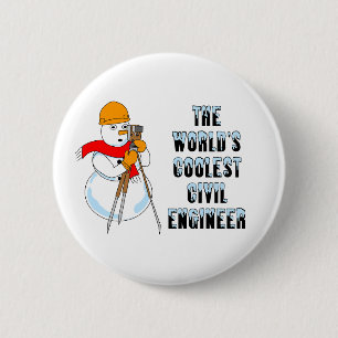 Coolest Civil Engineer Golf Balls 2 Inch Round Button