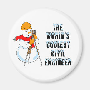 Coolest Civil Engineer Golf Balls Magnet