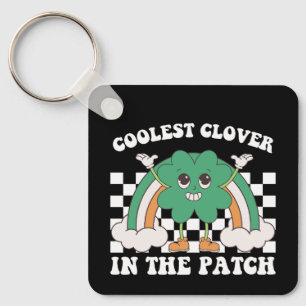 Coolest Clover In The Patch St Patrick's Day Keychain