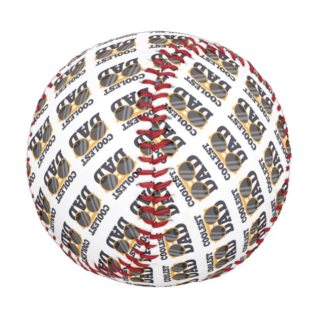 Coolest Dad Baseball (Angled)