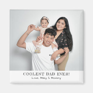 Coolest Dad Ever Photo Father's Day Memories Gift Magnet