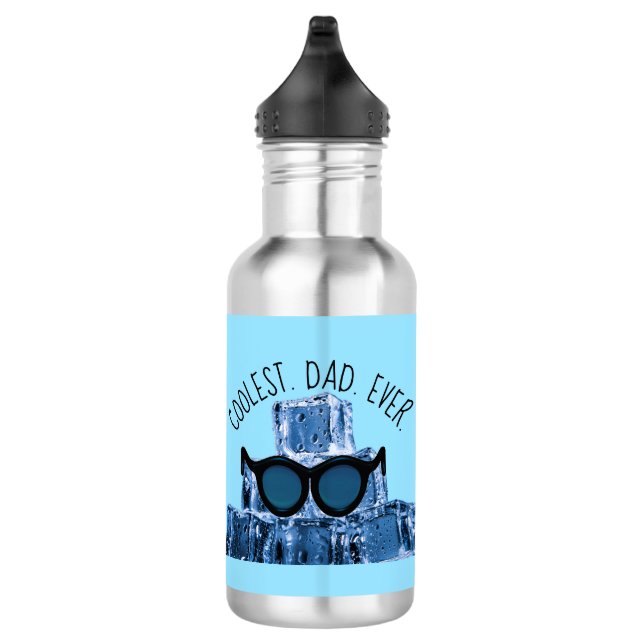 Coolest. Dad. Ever. Sunglasses Ice Cubes 532 Ml Water Bottle (Right)
