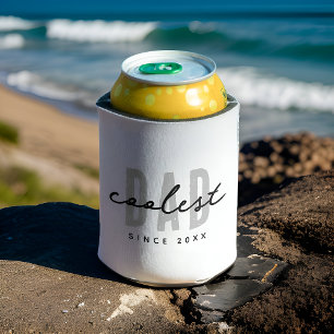 Coolest Dad Since 20XX Modern Simple Preppy Can Cooler