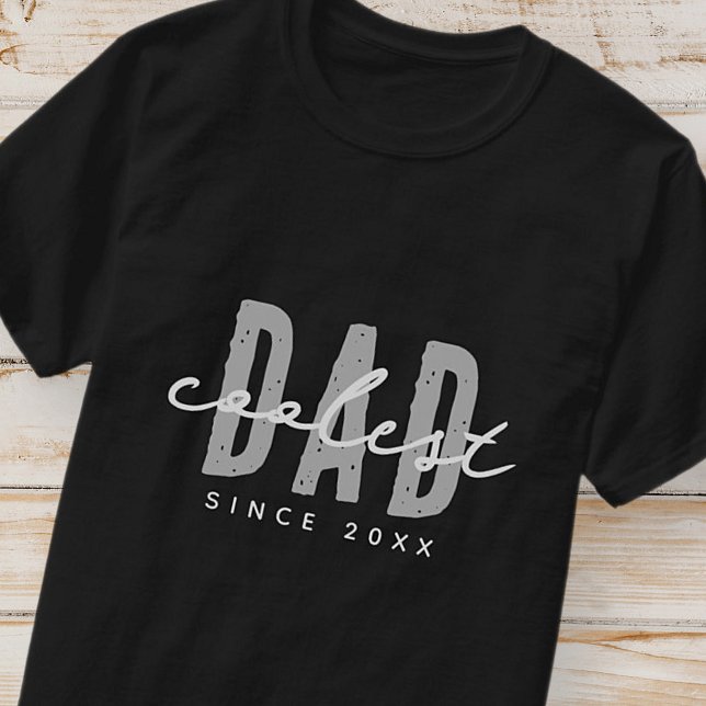 Coolest Dad Since 20XX Modern Simple Preppy T-Shirt (Creator Uploaded)