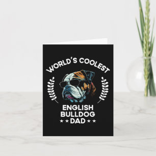 Coolest Dog Dad Papa - Men English Bulldog Card