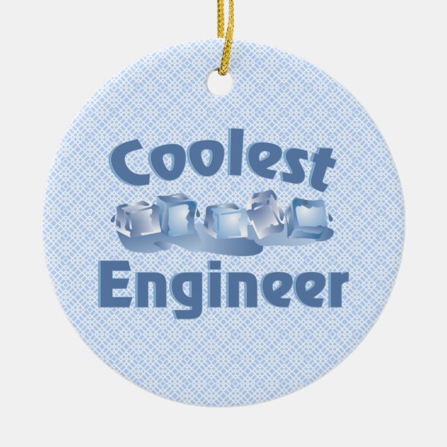 Coolest Engineer Ceramic Ornament (Front)