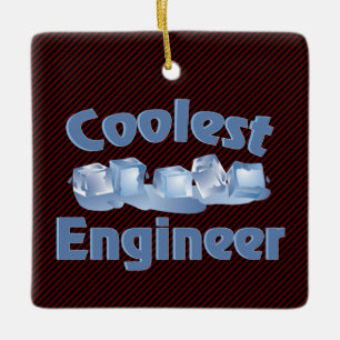 Coolest Engineer Ice Ceramic Ornament