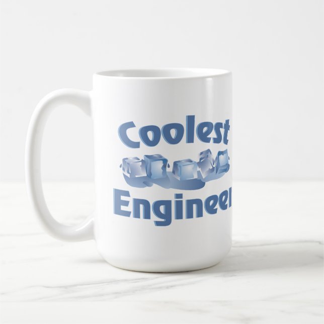 Coolest Engineer Ice Coffee Mug (Left)