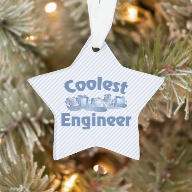 Coolest Engineer Ice Ornament (Tree)