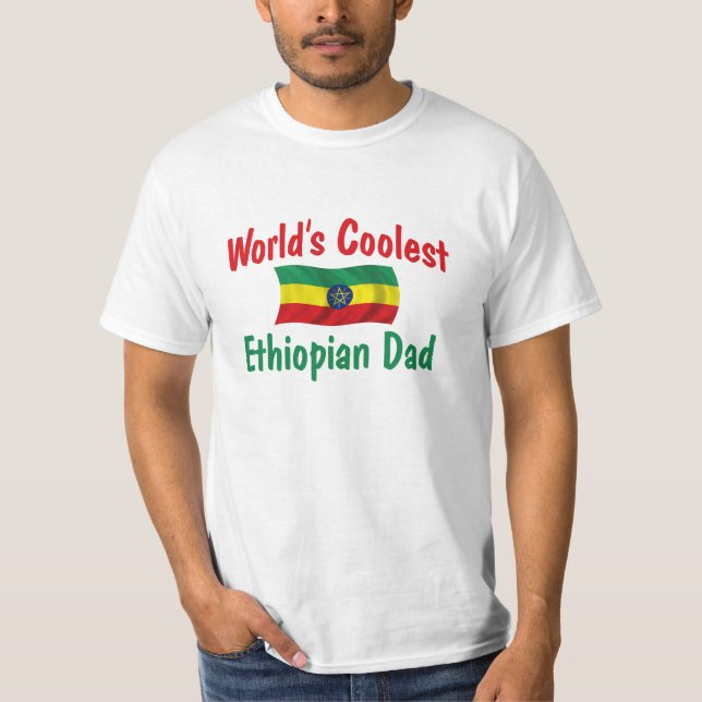 Coolest Ethiopian Dad T-Shirt (Front)