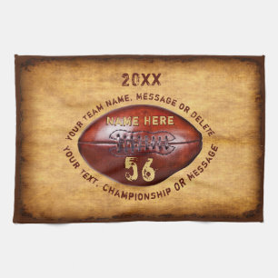 Coolest Faux Vintage Personalized Football Towels