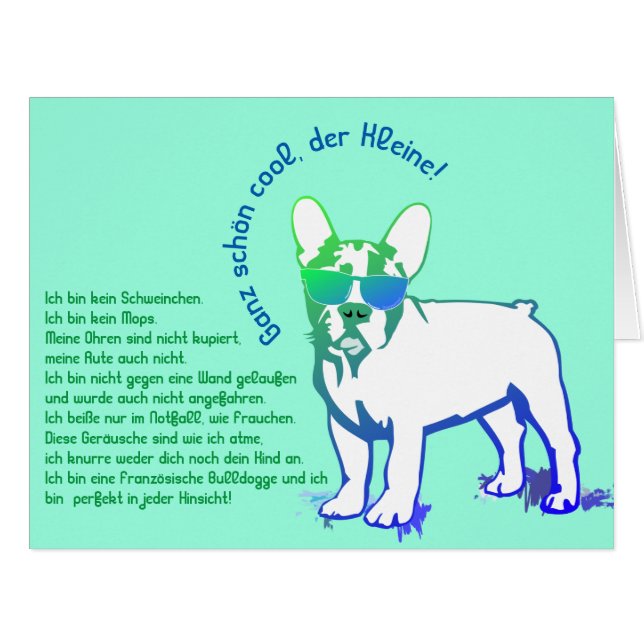 Coolest French Bulldog Boy (Front Horizontal)