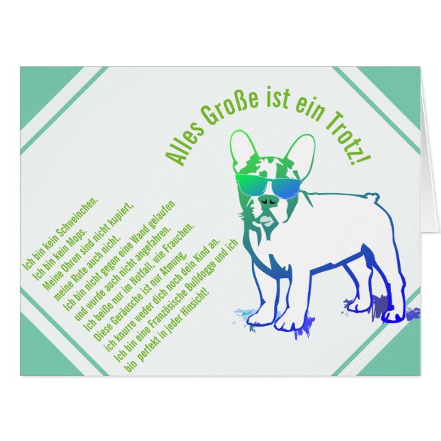 Coolest French Bulldog Boy (Front Horizontal)