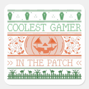 Coolest Gamer In The Patch Square Sticker