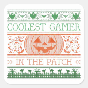 Coolest Gamer In The Patch  Square Sticker