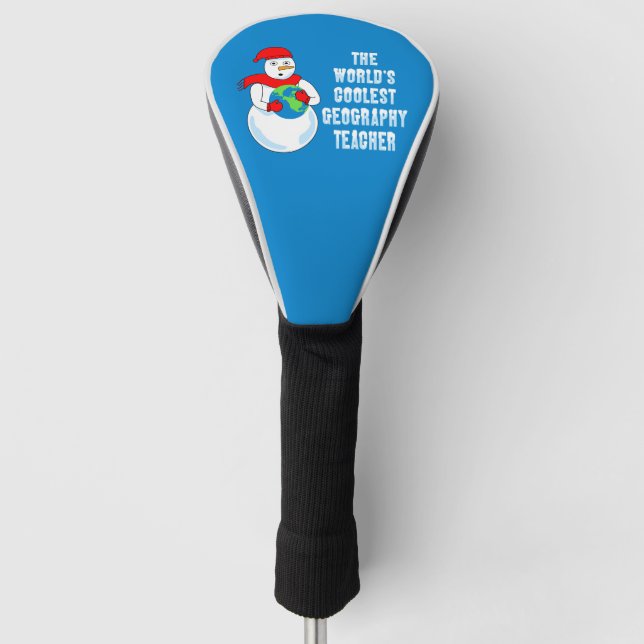 Coolest Geography Teacher Golf Head Cover (Front)