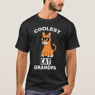 Coolest Ginger Cat Grandpa Pet Grandfather T-Shirt