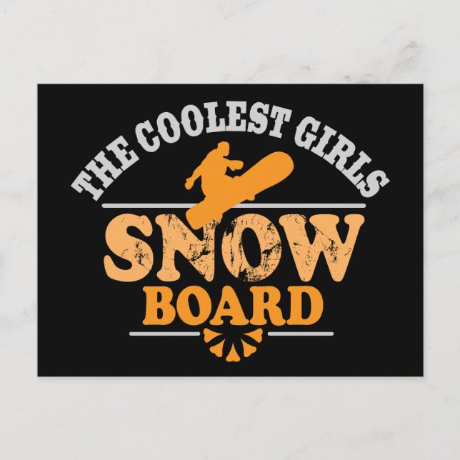 Coolest Girls Snowboard Postcard (Front)